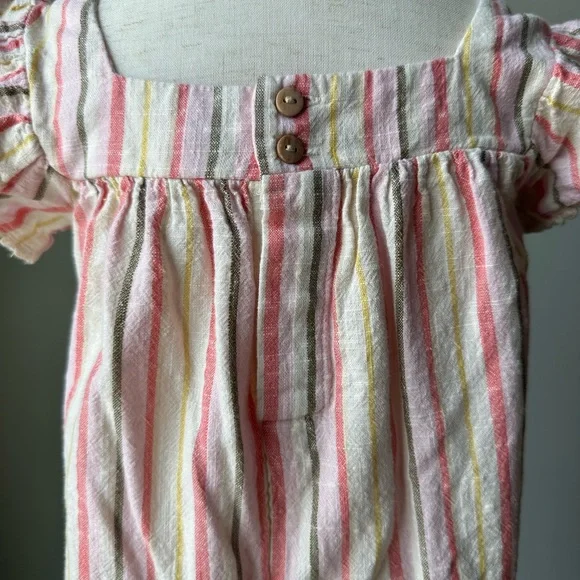Old Navy Pink and White Striped Jumpsuit size 2T - Picture 6 of 12